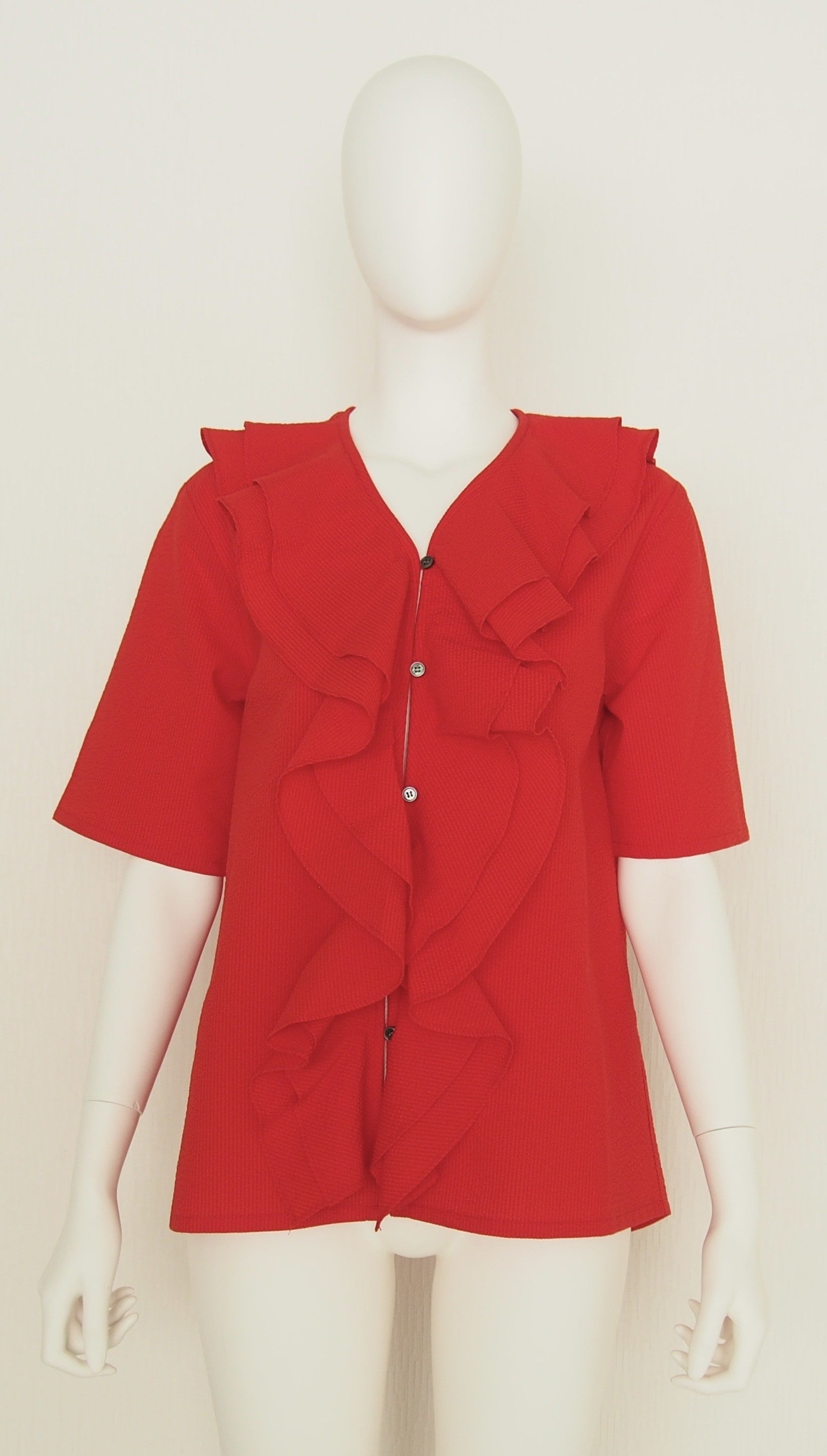 【Ordinary】ラッフルVネックブラウス/BO26-520B