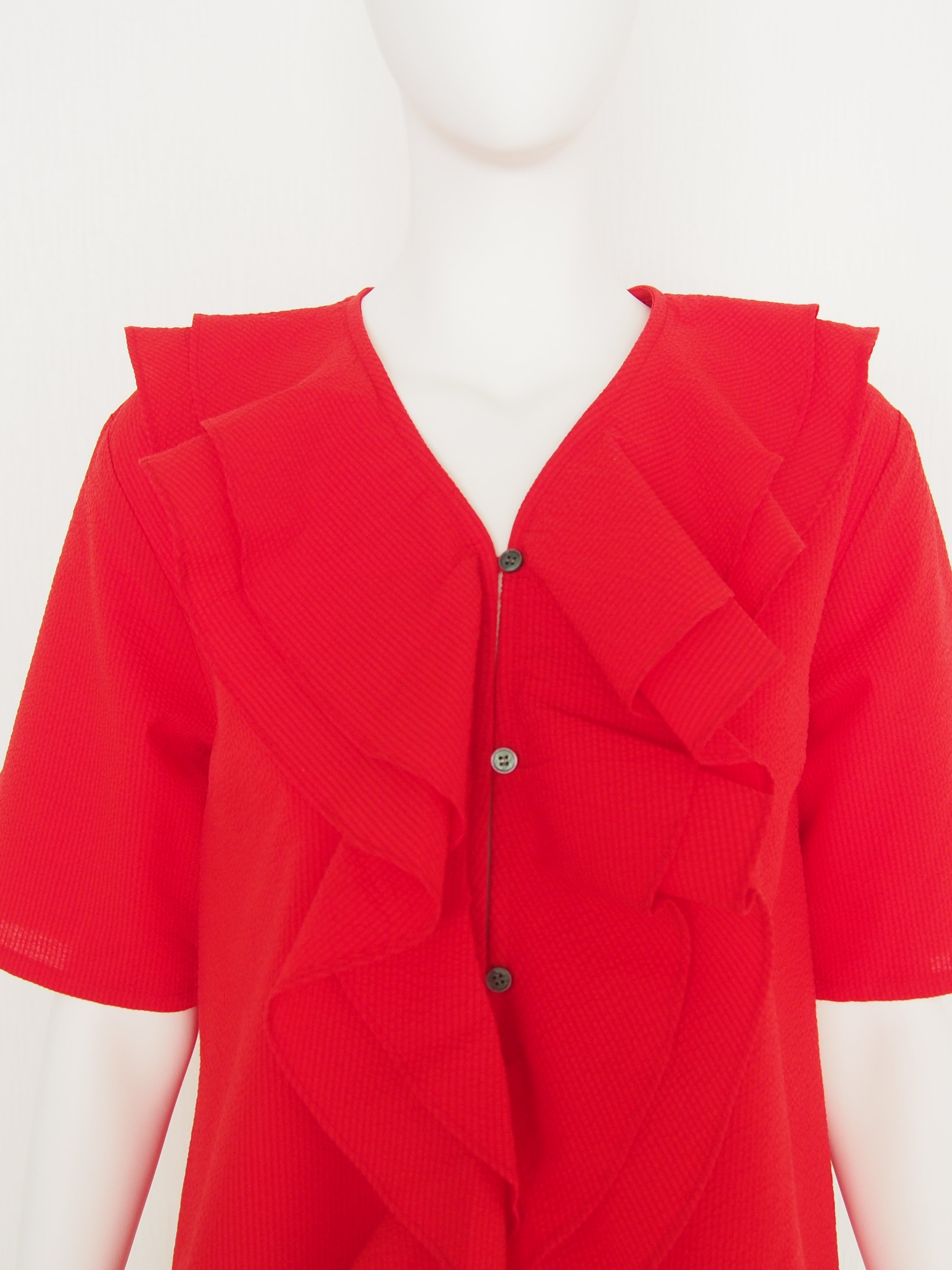 【Ordinary】ラッフルVネックブラウス/BO26-520B