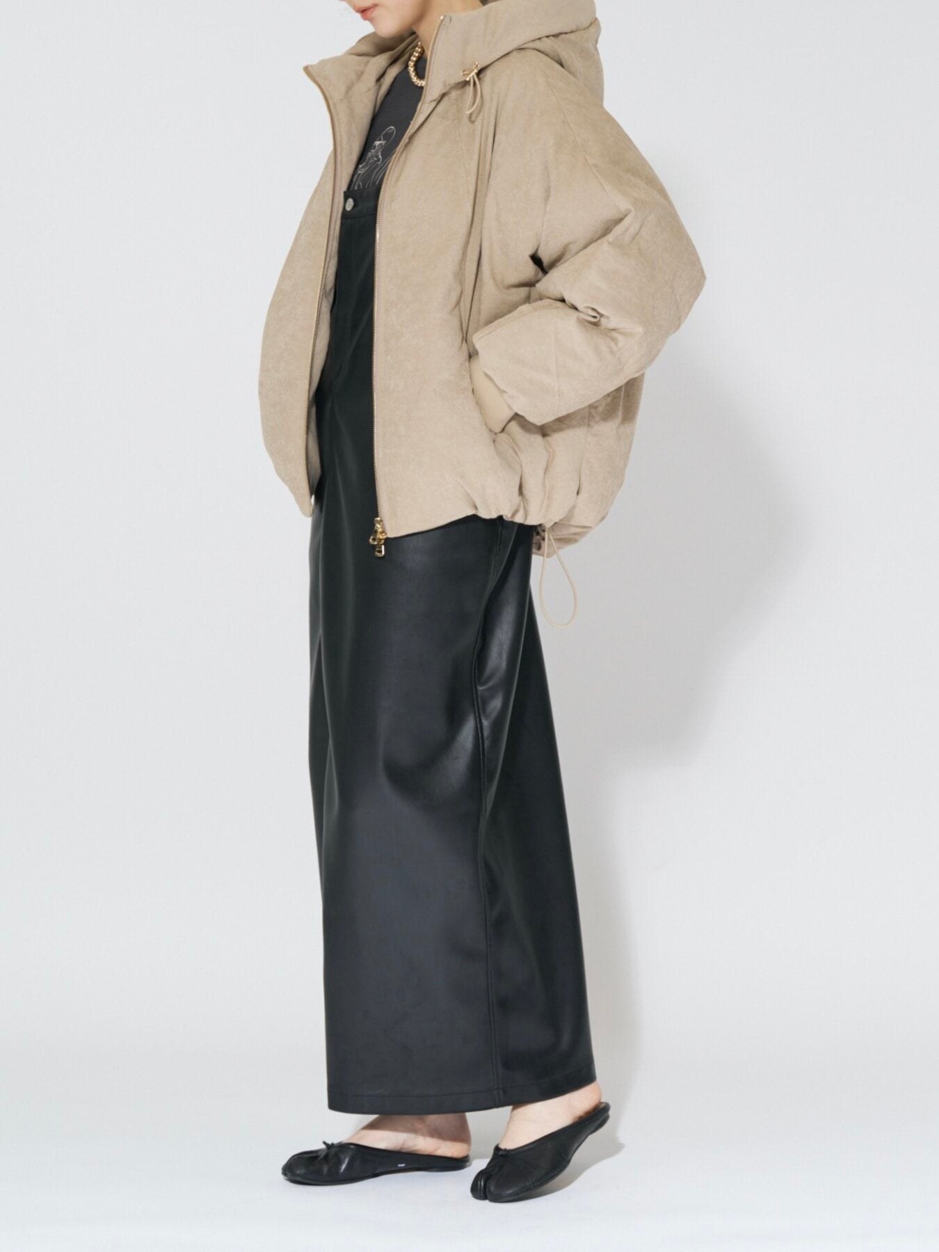 【CHIGNON】フェイクレザーストラップドレス/5264-016MK