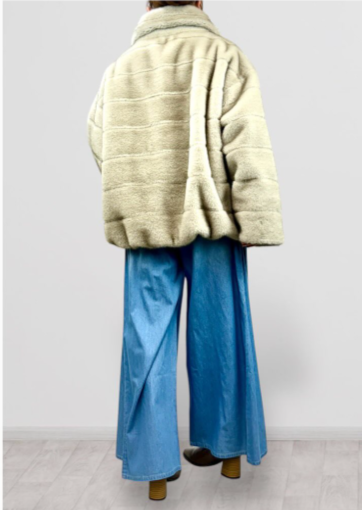 【QTUME】エコミンクエンボスファー2wayカラーショートコート/552-24530