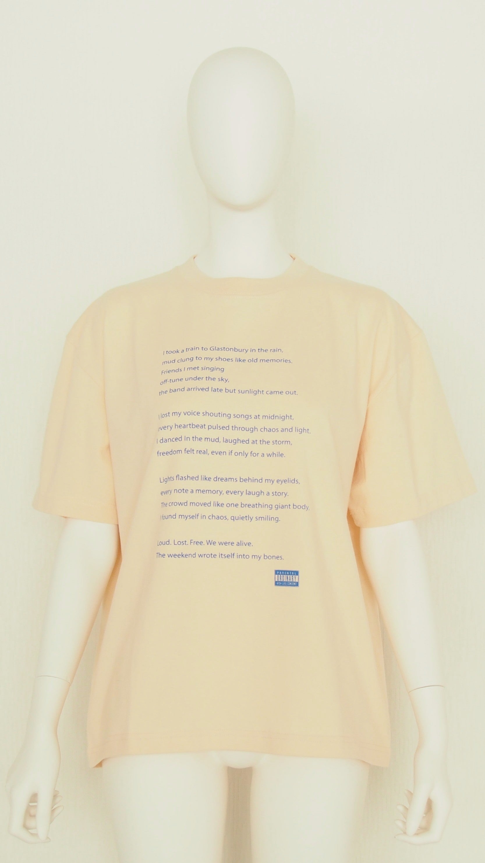 【Ordinary】ポエムプリントTシャツ/BO26-534T