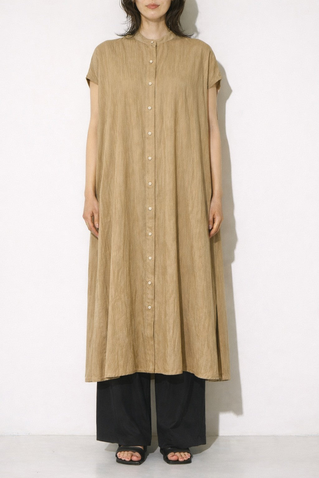 【CHIGNON】リネンタッチロングシャツワンピース/5562-350BZ