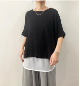 【siro de labonte】ワイドニットTシャツ/R523102
