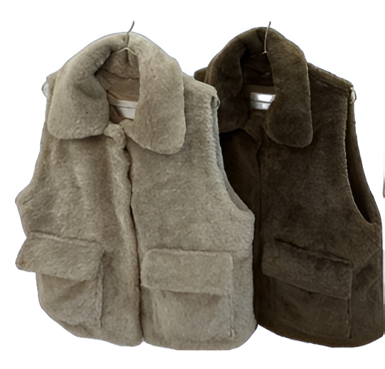 【ATELIER BRUGGE】カラーリムーバルファーベスト/37AF-54