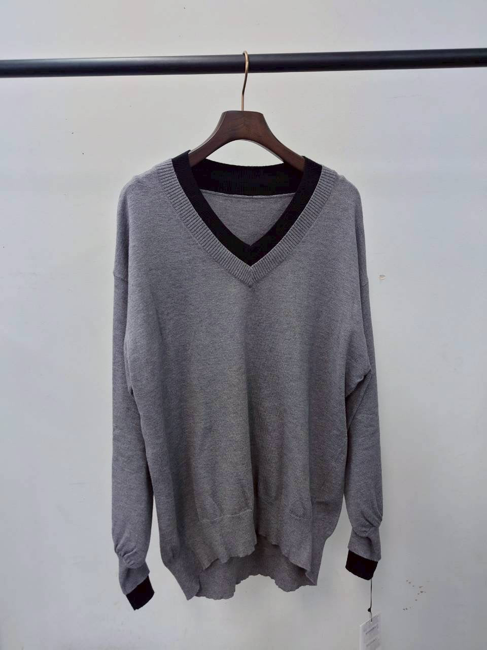 【PRIORITY】Vネック配色ニット/T57020BF