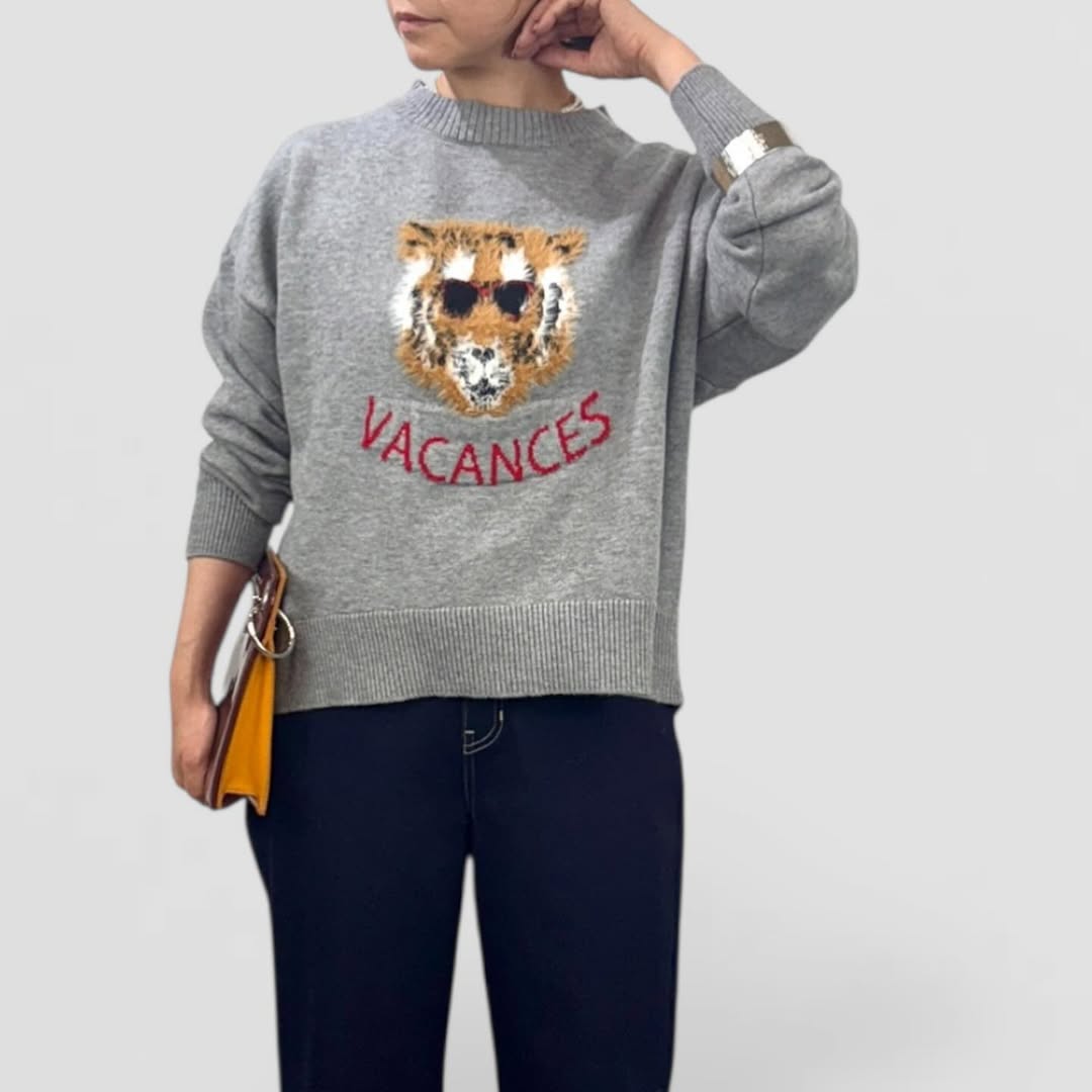 【QTUME】タイガージャガードトップス/562-25604