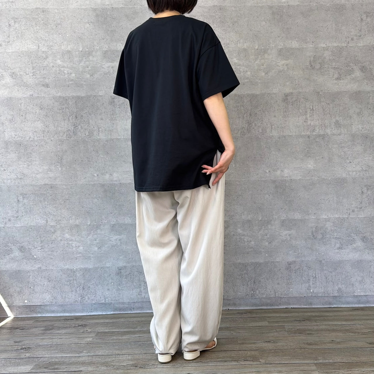 【Anna Kerry】箔プリントロゴルーズTシャツ/85261927
