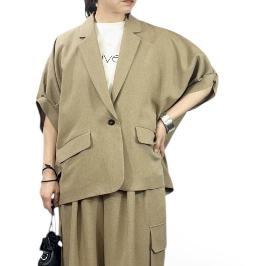 【再入荷予約】【QTUME】Naturemier(ナチュレミア)ドルマンパフジャケット/612-24047