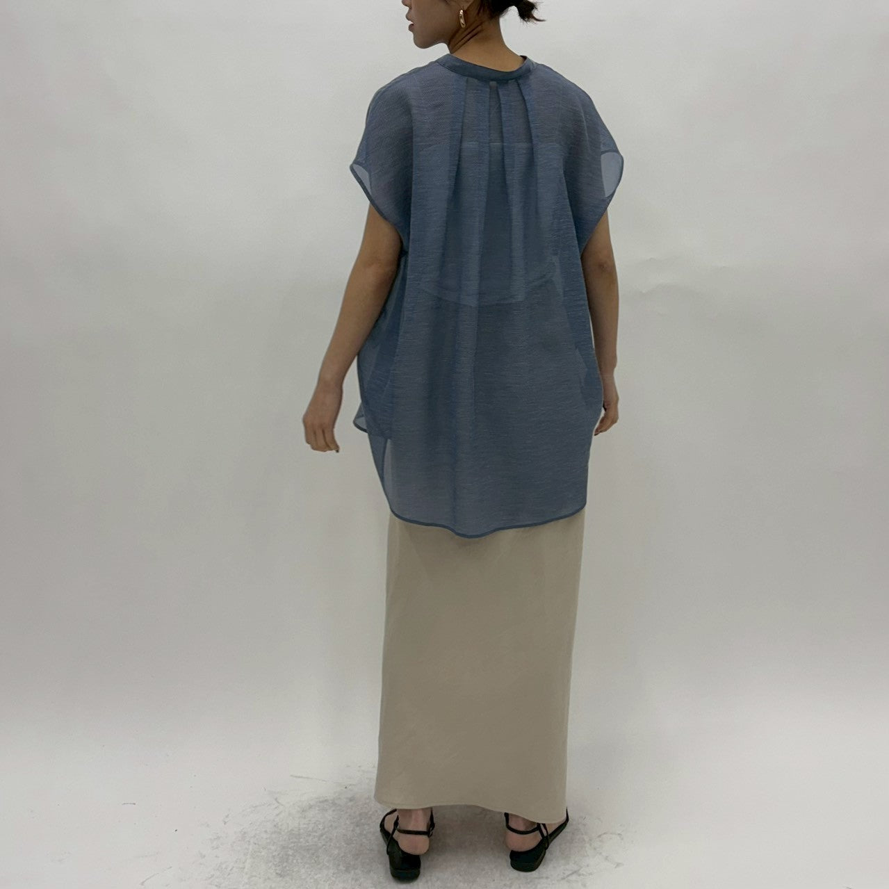 【cafune】エアリーメッシュフレンチシャツ/25944