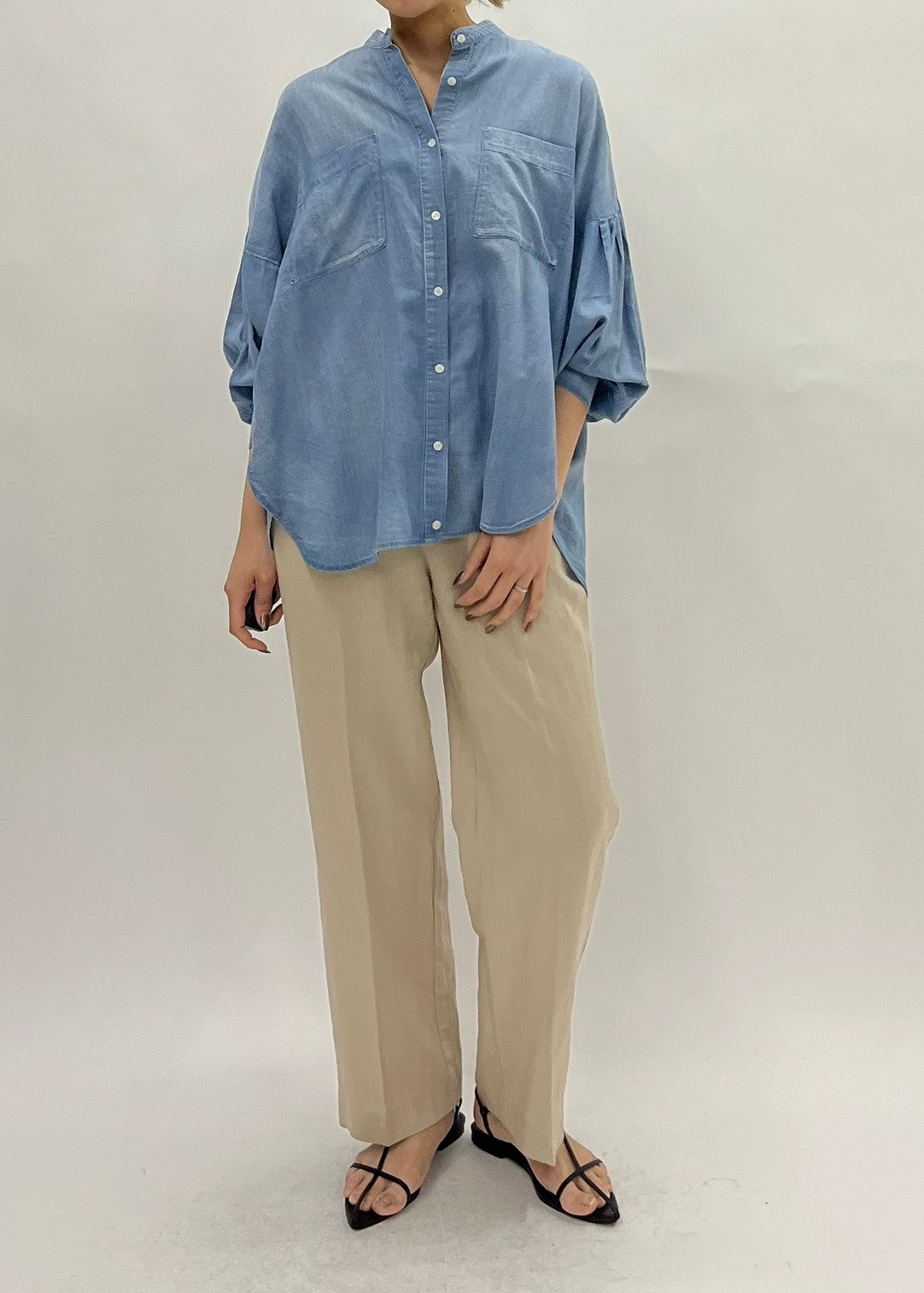 【PASSIONE】シアーデニムシャツ/26913