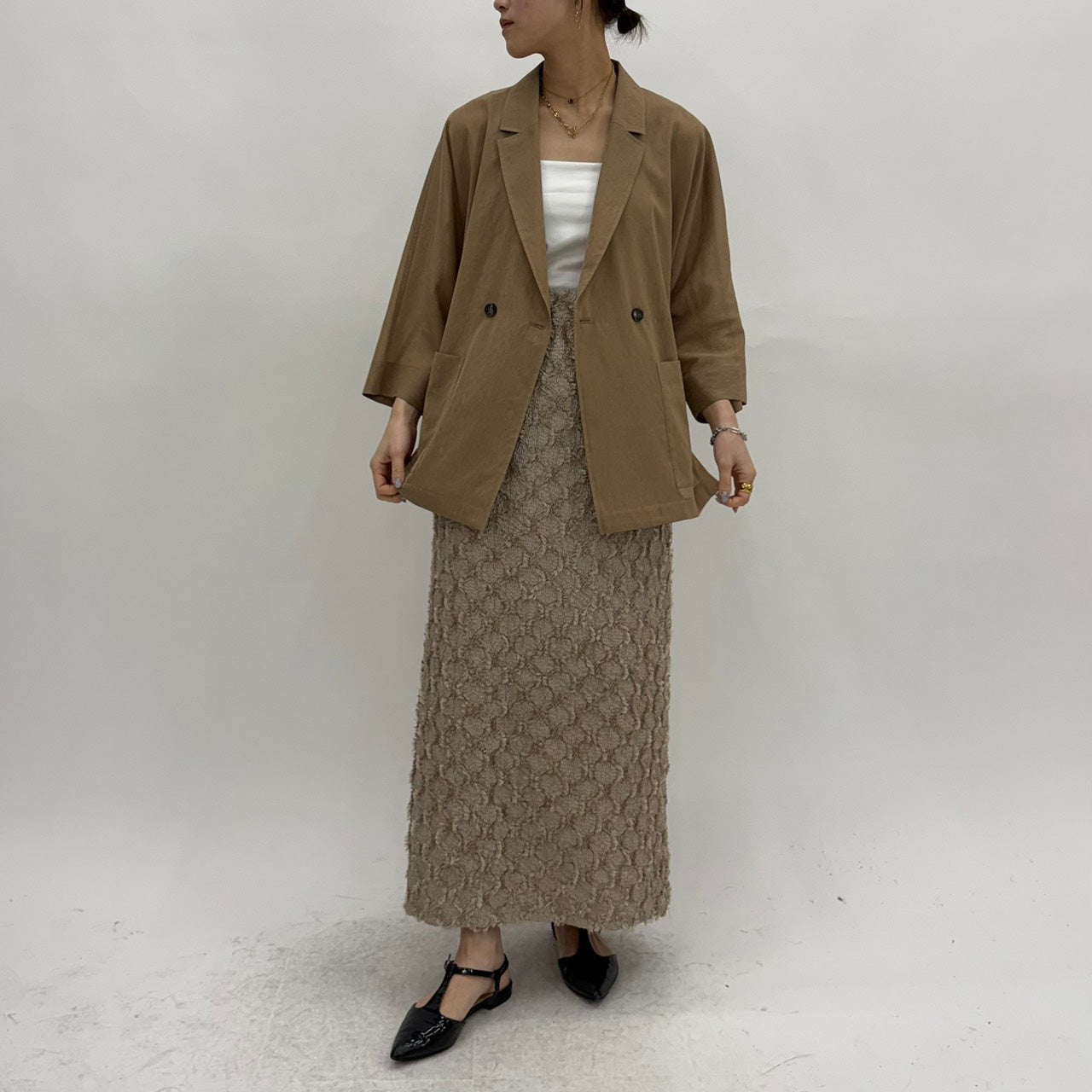 【cafune】ドルマンスリーブシアージャケット/35417