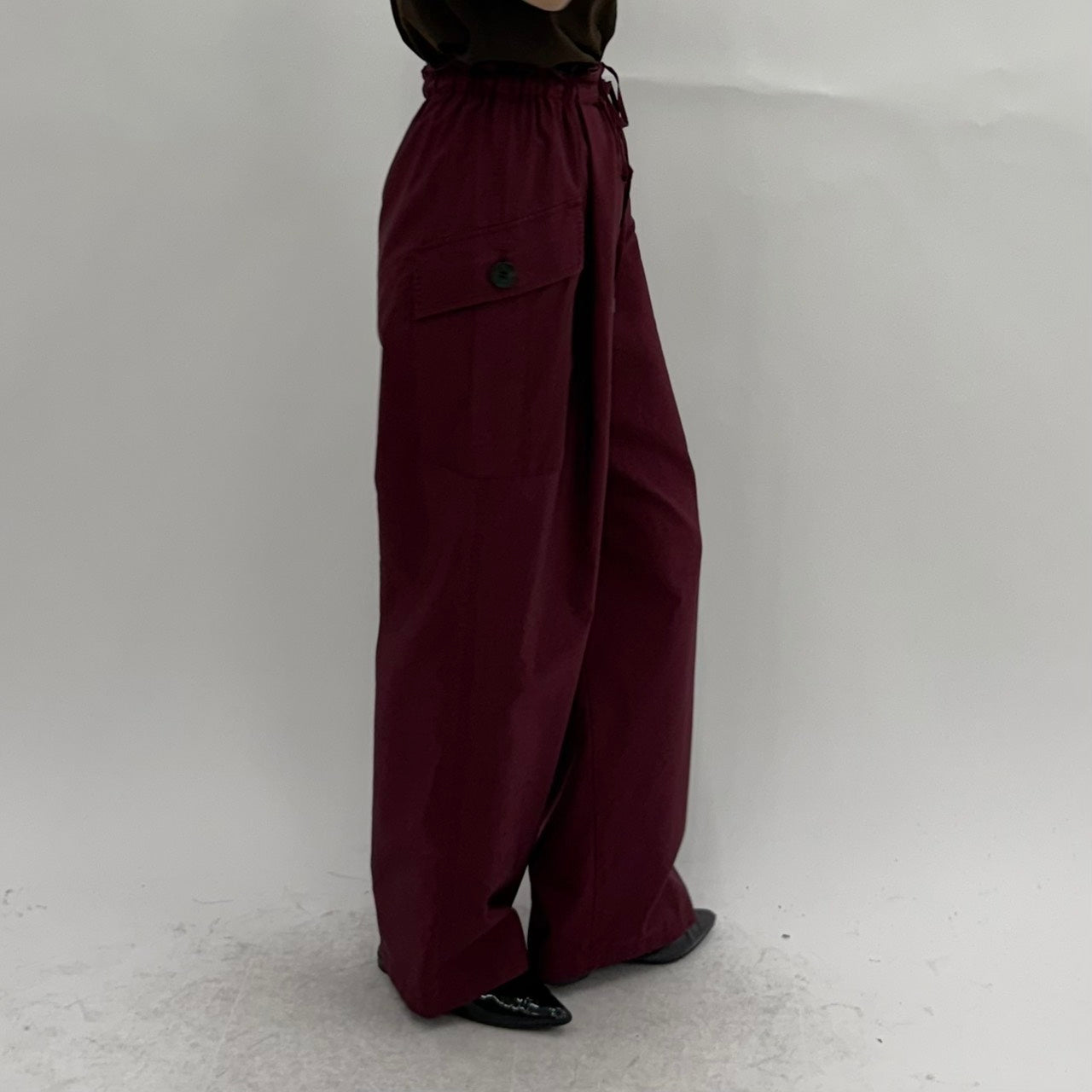 【cafune】コットンキュプラカーゴイージ-パンツ/35608