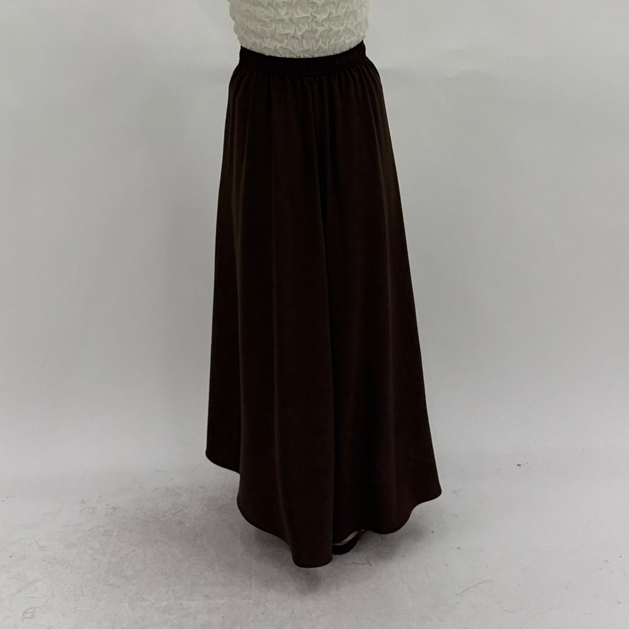 【cafune】マットストレッチジョーゼットタックスカート/35609