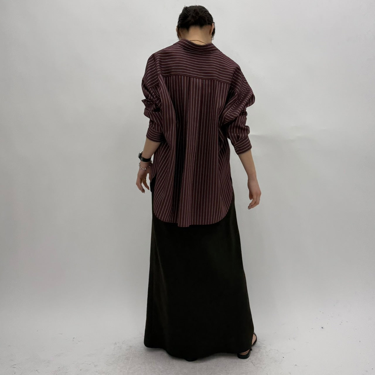 【cafune】セルロースストライプシャツ/35925