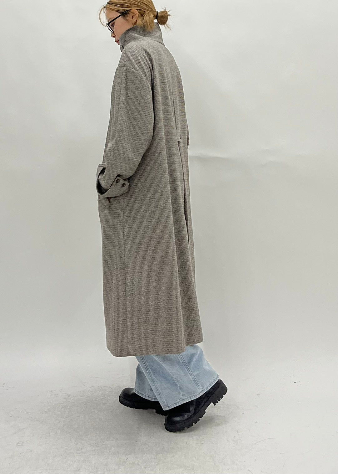 【PASSIONE】スタンドカラーロングコート/36409