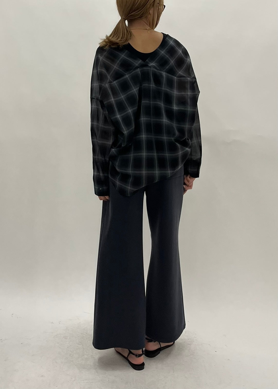 【PASSIONE】オーバーチェックシャツ/36909