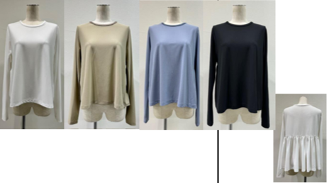 【CYAN TOKYO】バックギャザーPUジョーゼットTOPS/510300