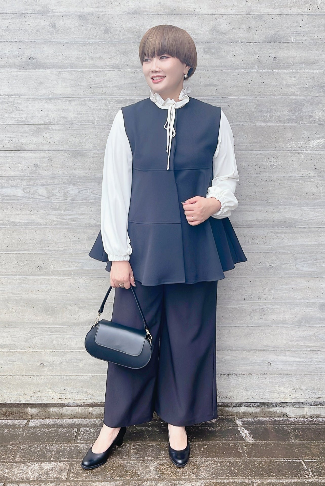 【anana】ボンディングペプラムジレ /a66-005