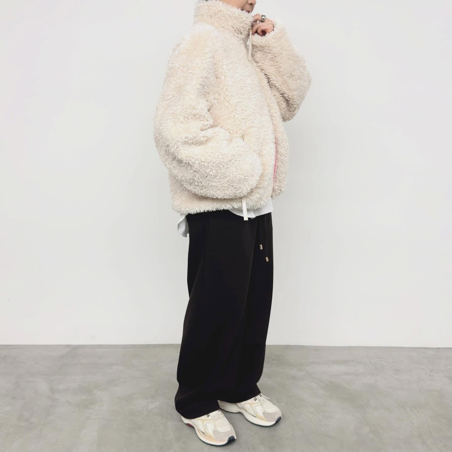 【NUS】ファインカールボアスタンドカラーブルゾン/662-34506