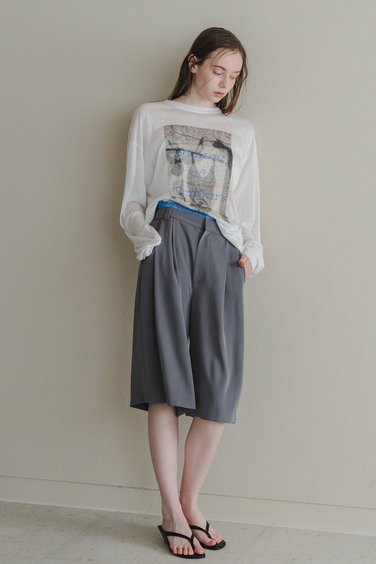 【WHYTO.】2wayシアープリントロングT/WHT27HCS4026