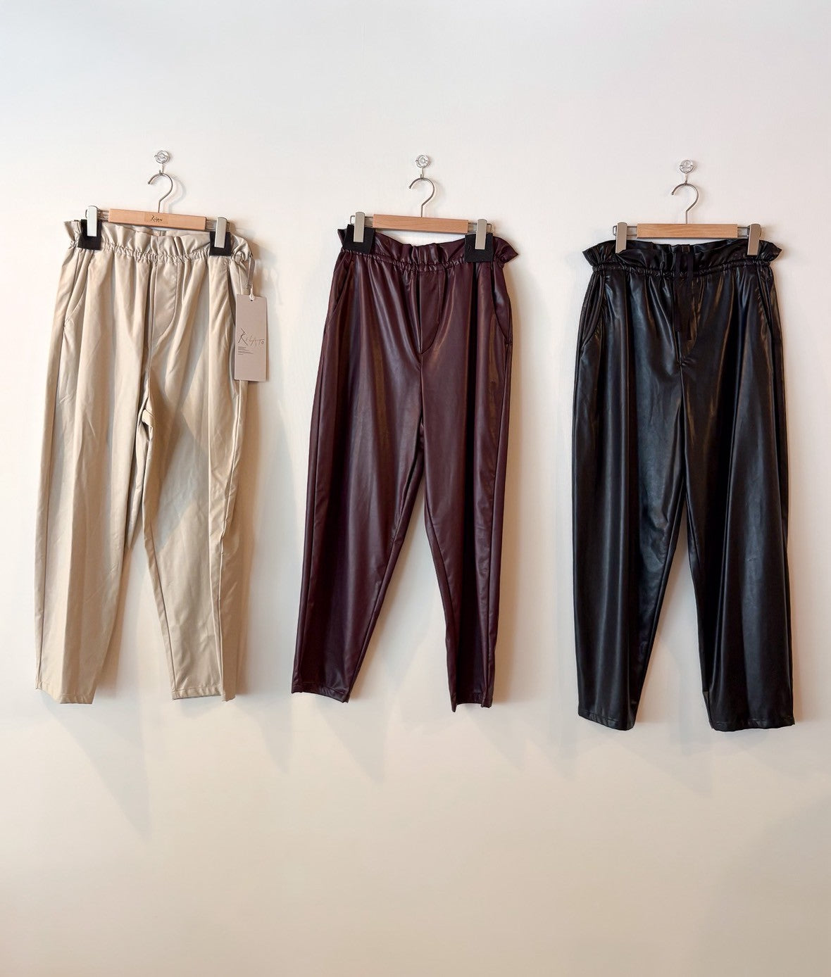 【RILATO】エコレザーコクーンパンツ/R25400