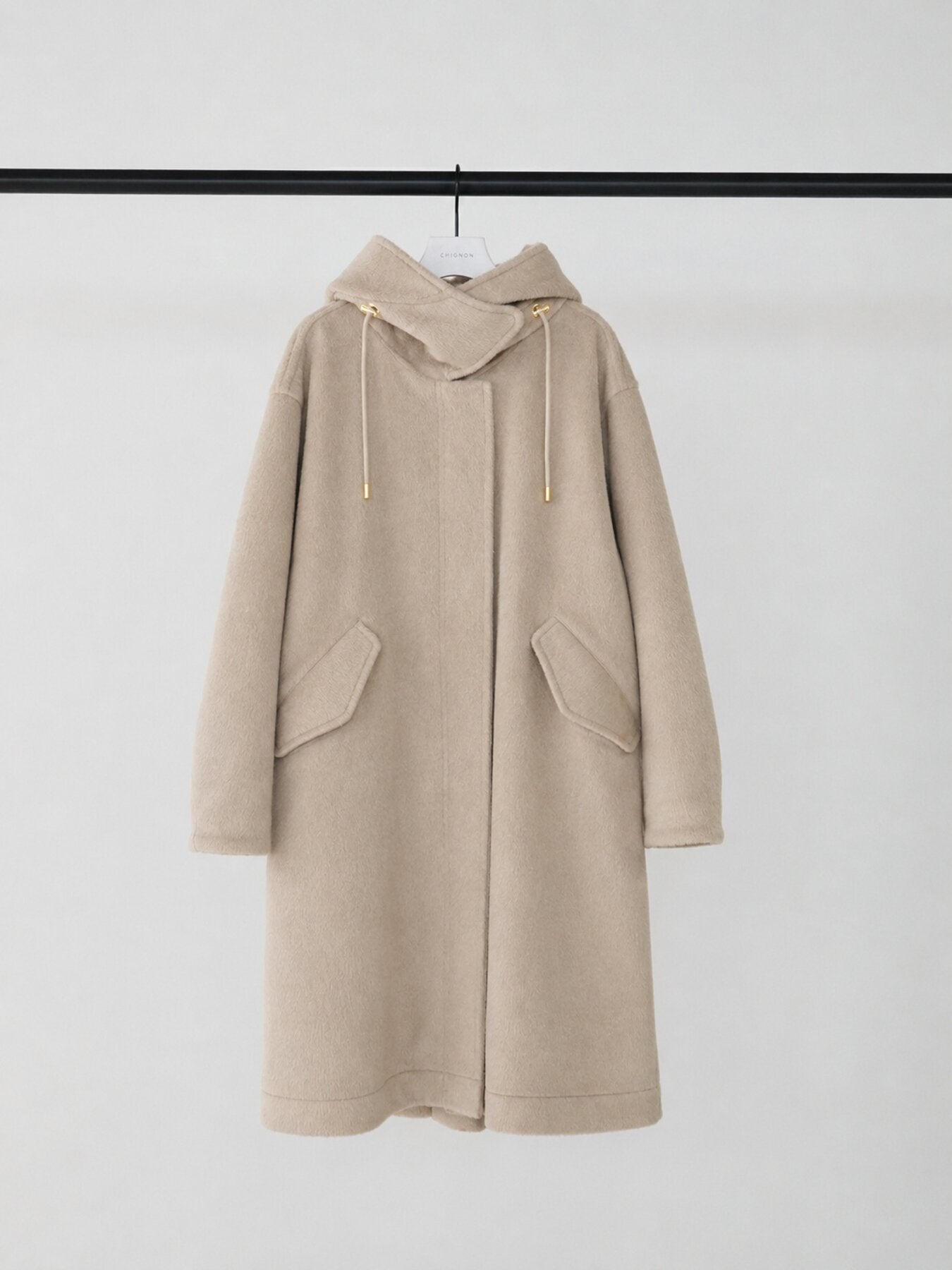 【CHIGNON】シャギーフーデッドコート/7265-337MK