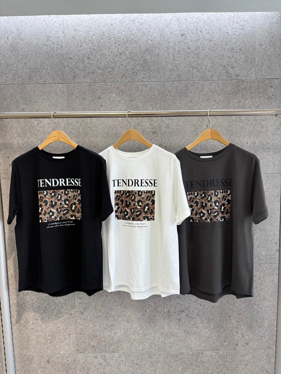 【ROSIEE】レオパード転写Tシャツ/R750303