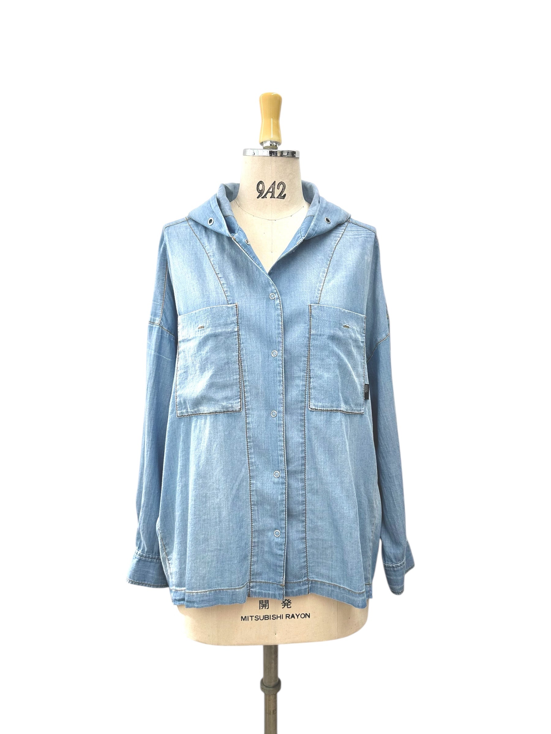 【ayane】シアーデニムフーディシャツ/816302