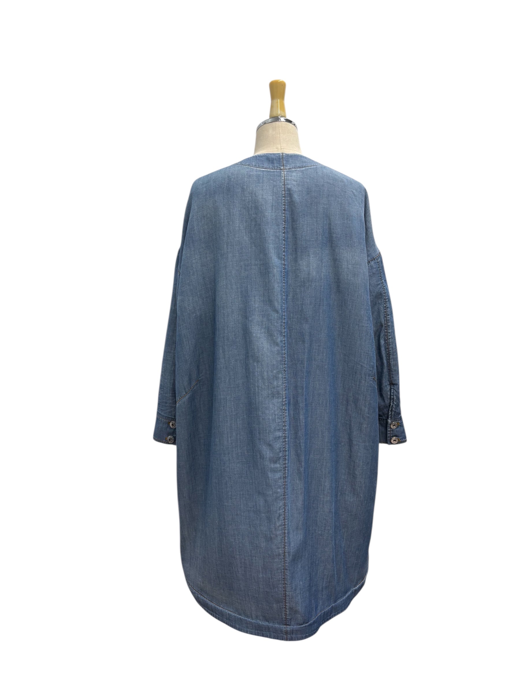 【ayane】【数量限定】中綿キルトシアーデニムシャツコート/816306