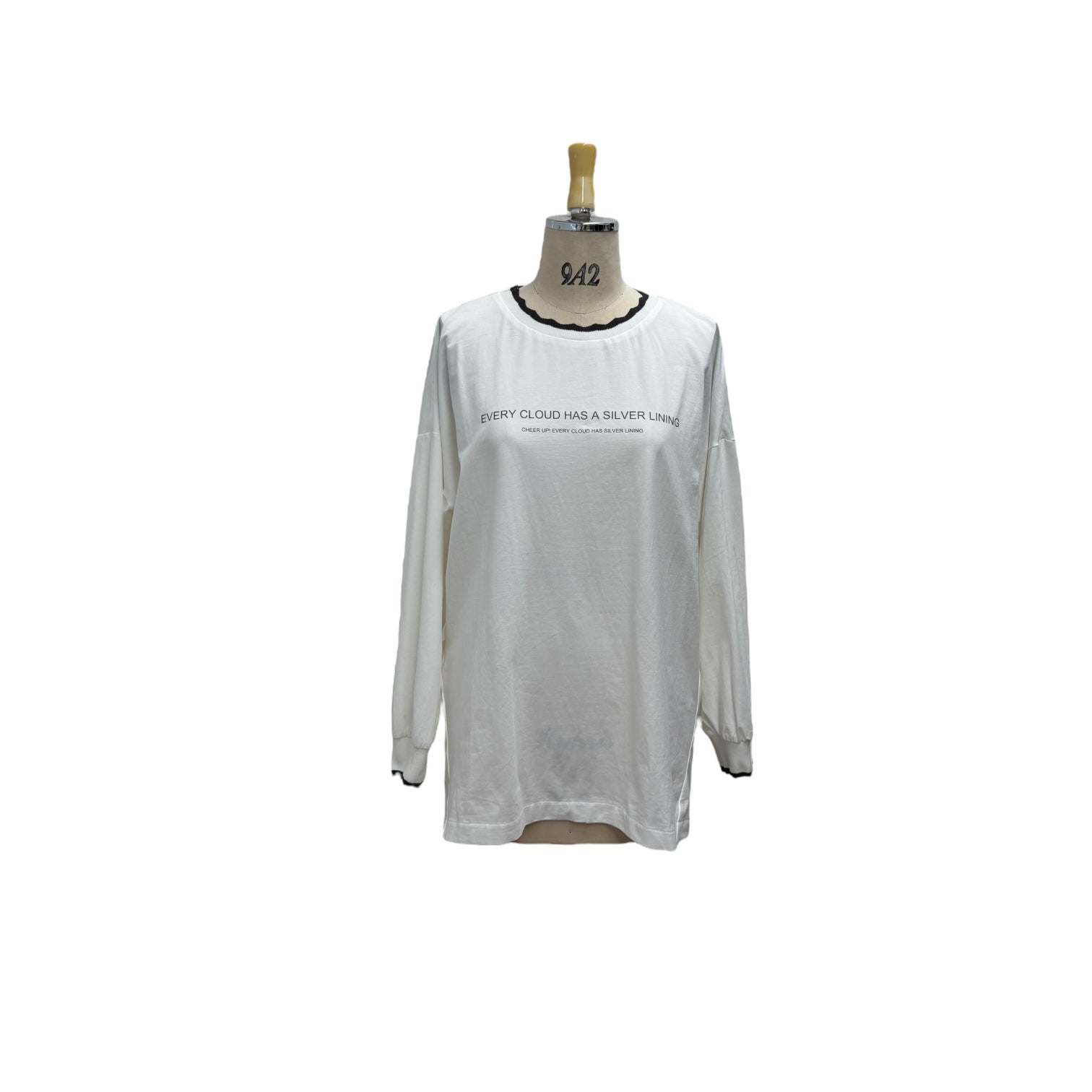 【ayane】襟ぐりニットロゴロンT/816308