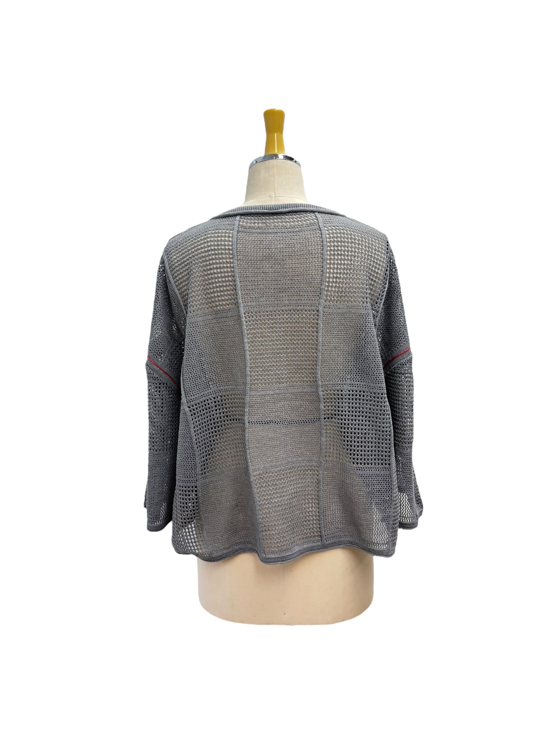 【ayane】格子柄メッシュニット/816318