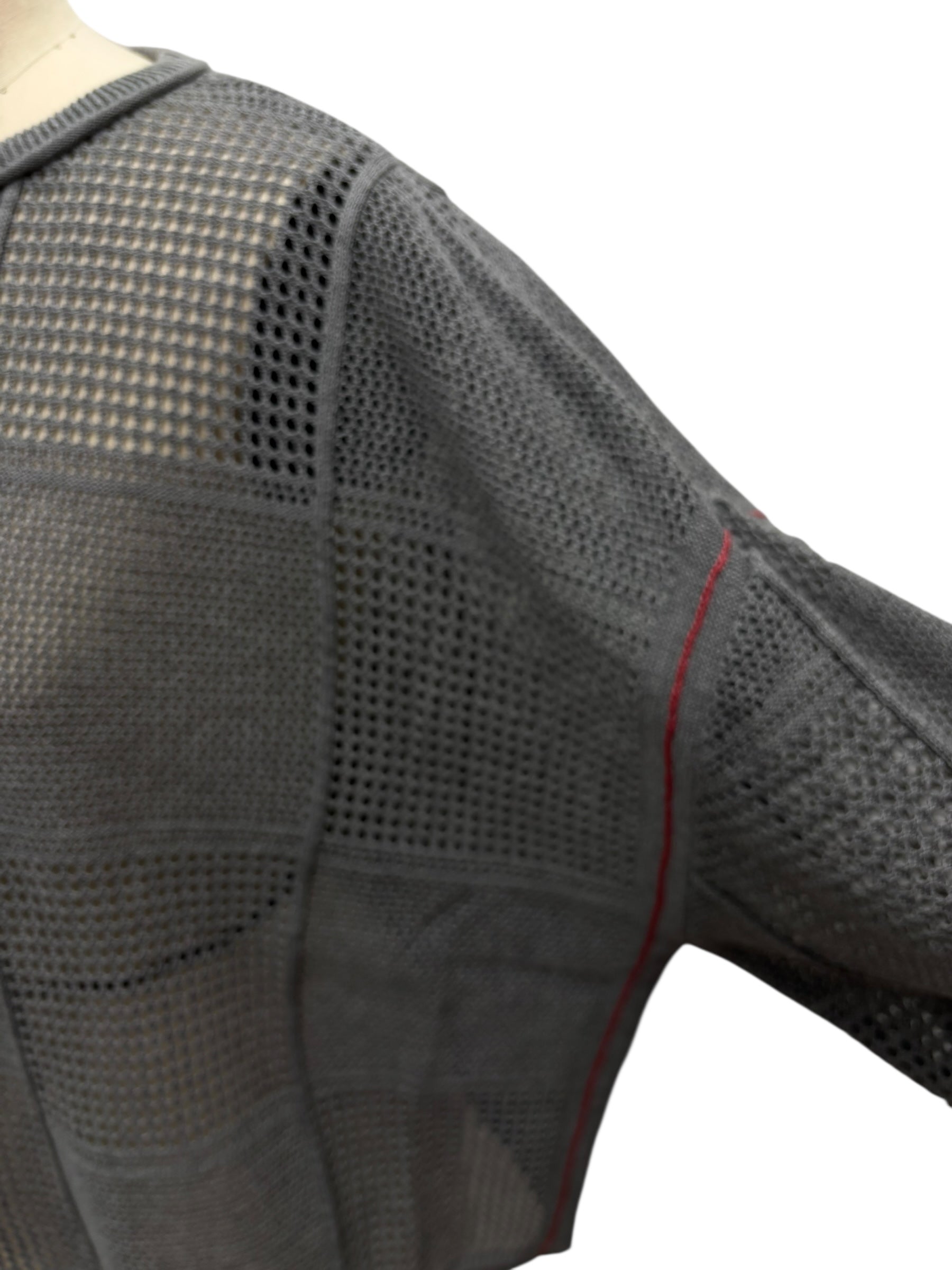 【ayane】格子柄メッシュニット/816318