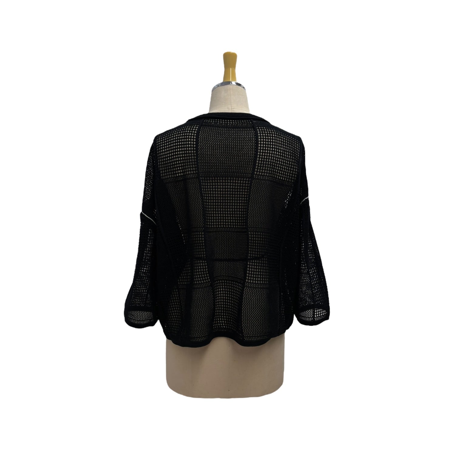 【ayane】格子柄メッシュニット/816318