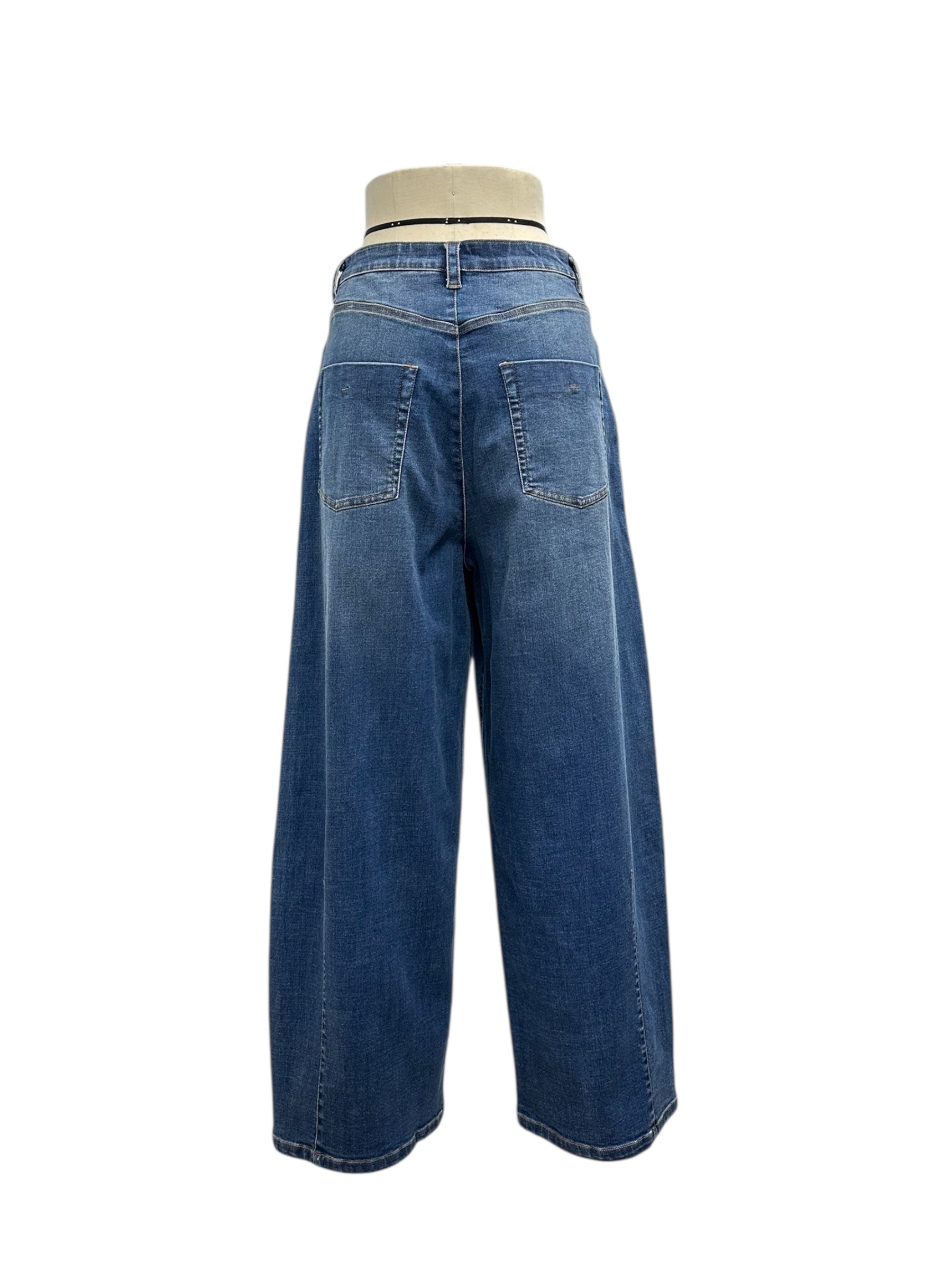 【ayane】無地バレルレッグデニムパンツ/836639