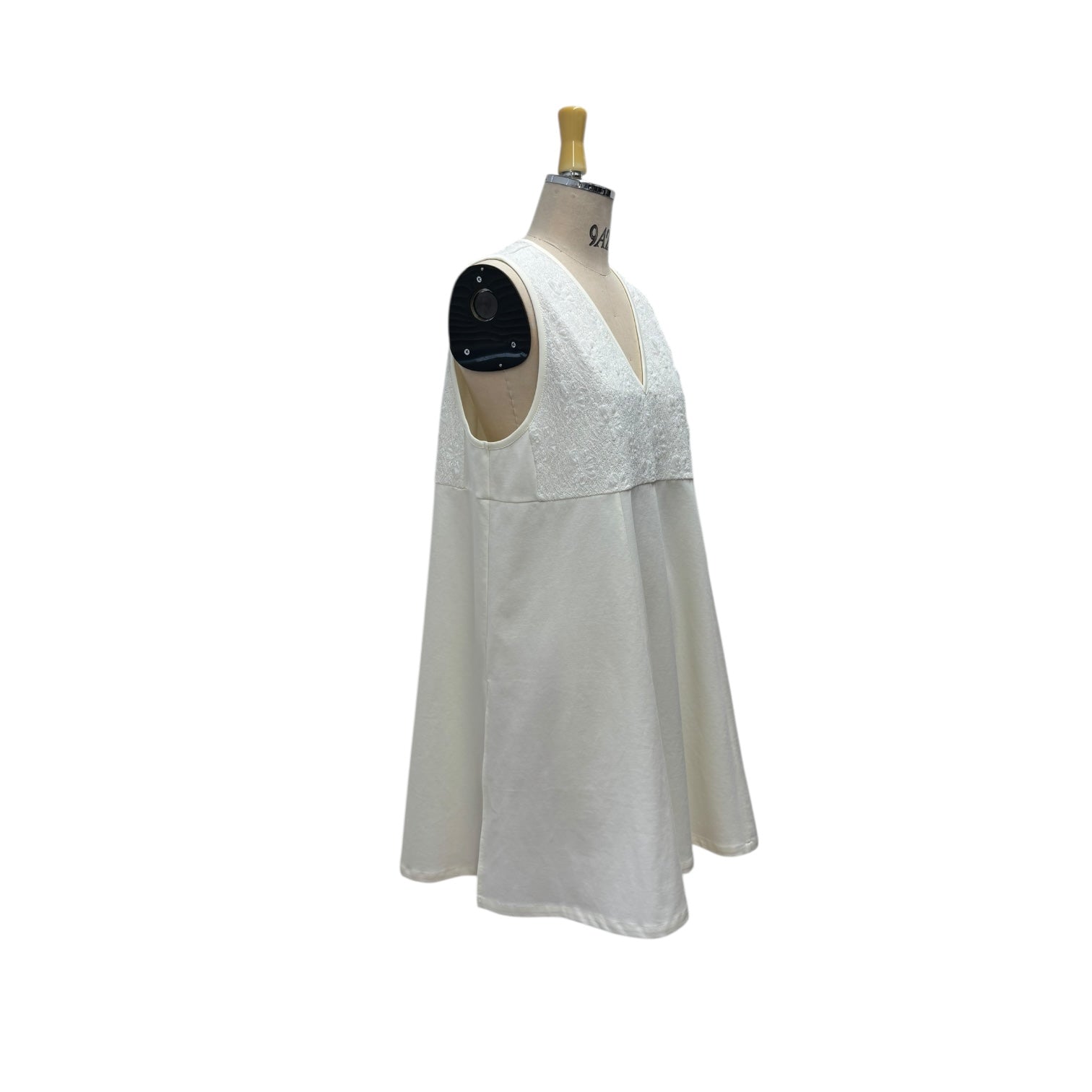 【ayane】ポンチ素材チュニック丈フレアベスト/816338