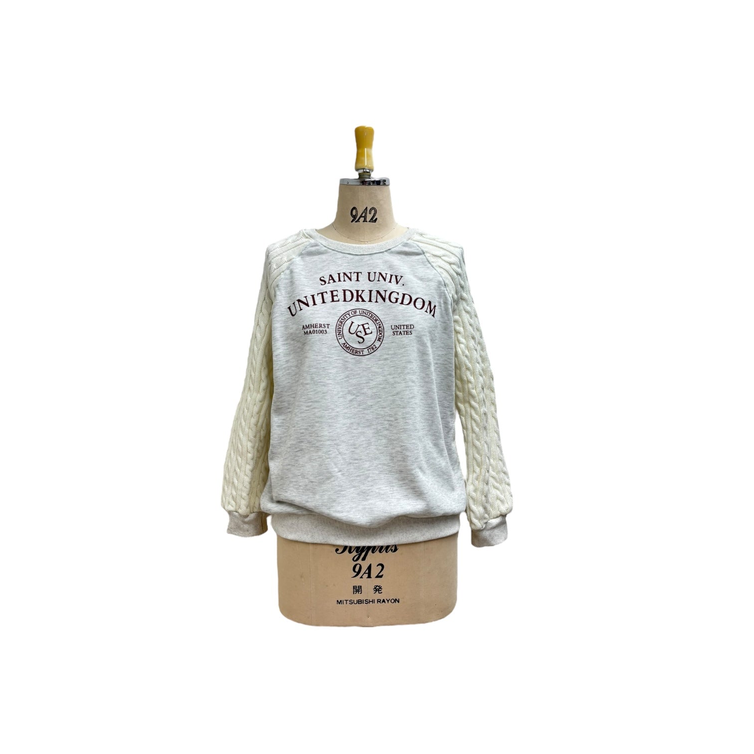 【ayane】ニットスリーブ裏毛プルオーバー/816349