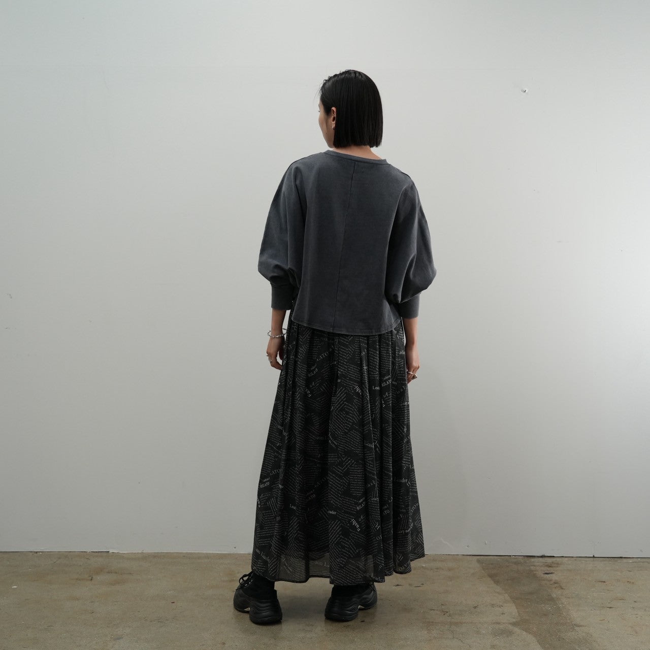 【RILATO】ピグメント加工クロップド丈ドルマンT/R25398