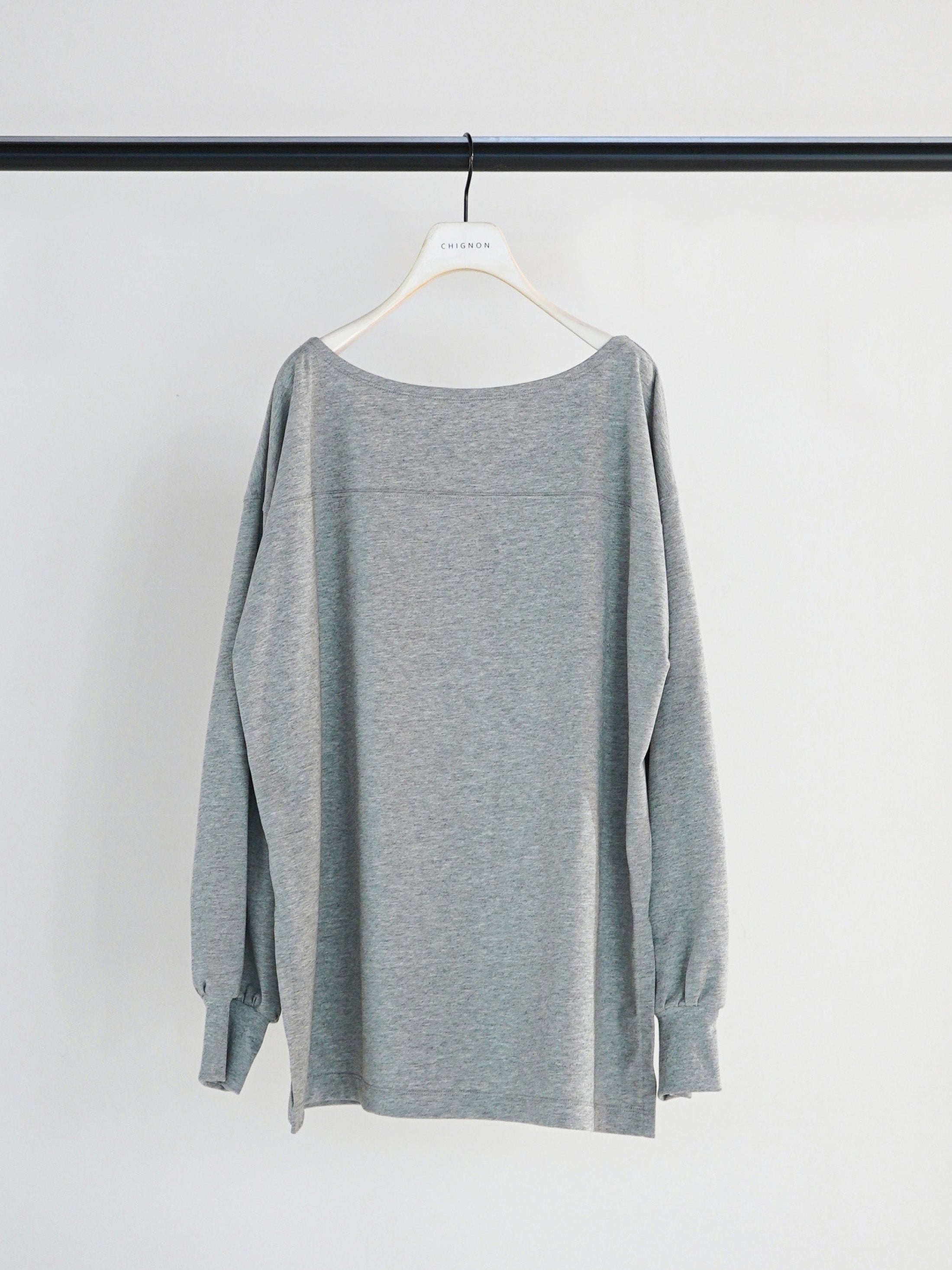 【CHIGNON】度詰天竺ボートネックロンT/8261-015KK