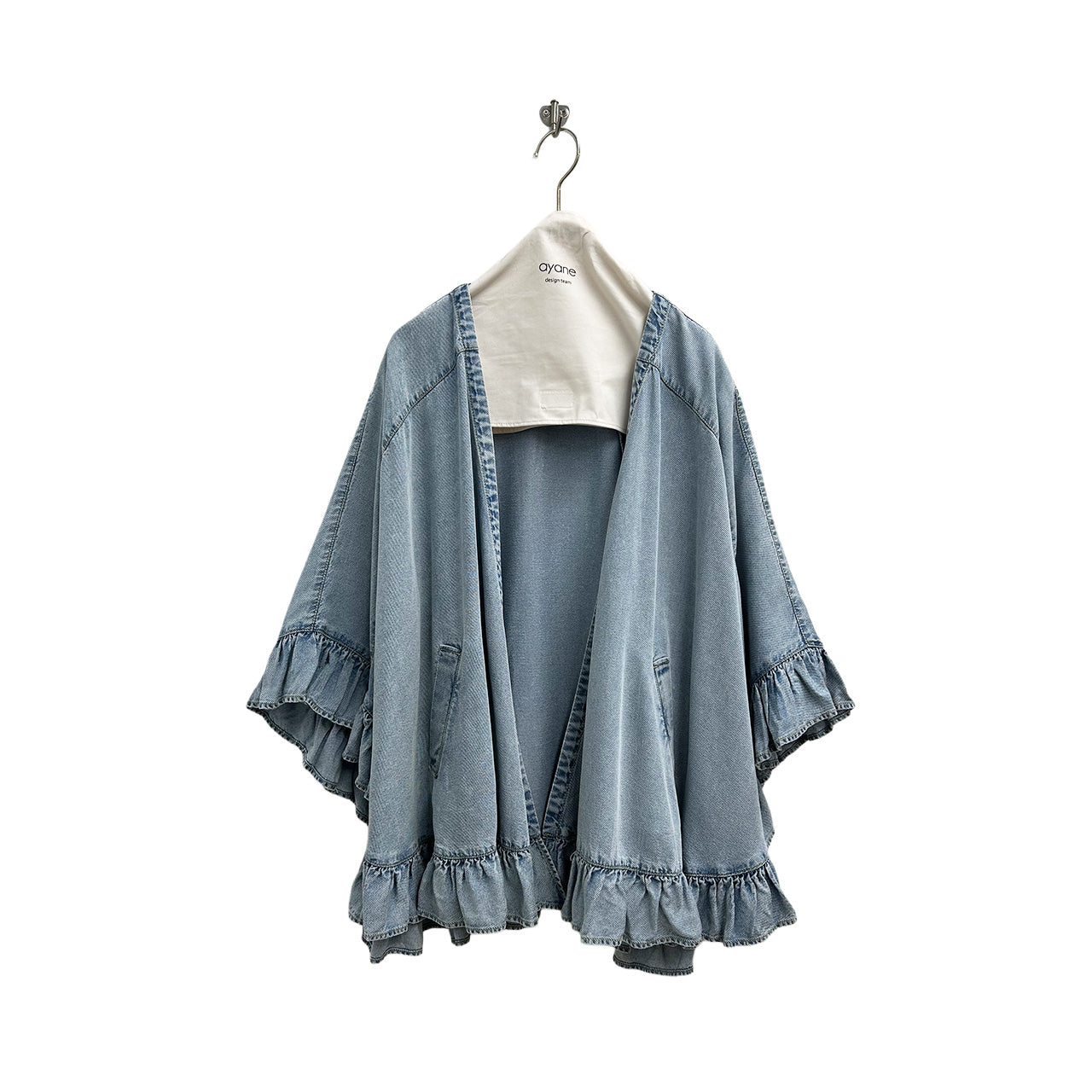 【ayane】テンセルデニムフリルポンチョ/826526