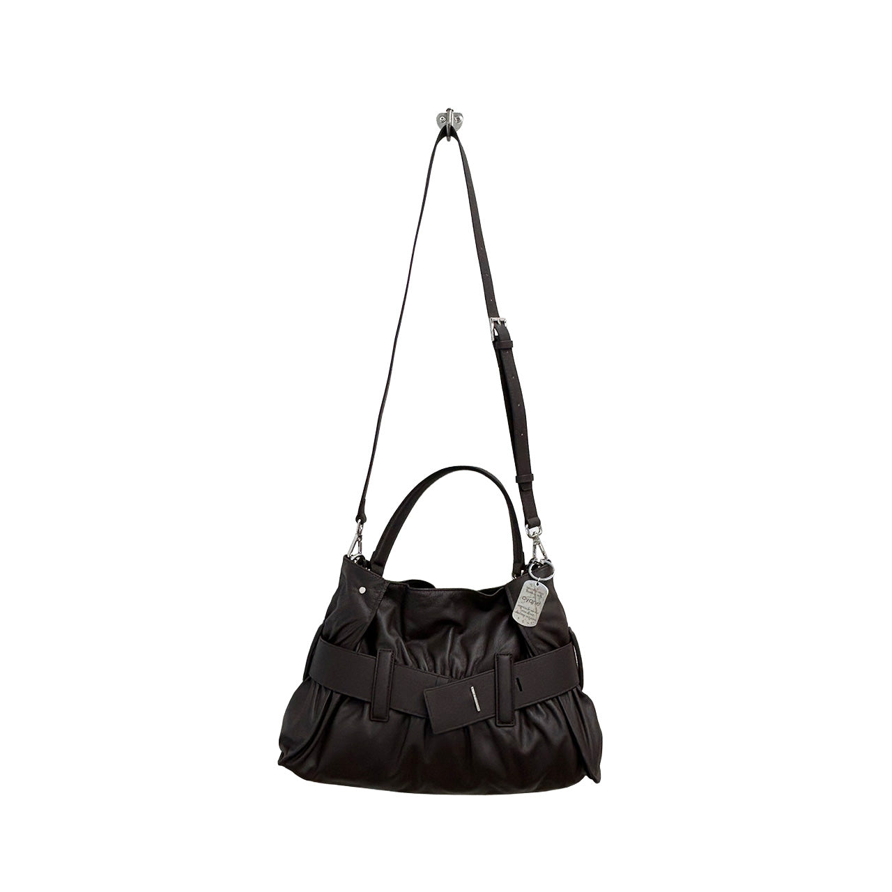 【ayane】ラムレザーハンドバック(ショルダー用ベルト付き)/826532