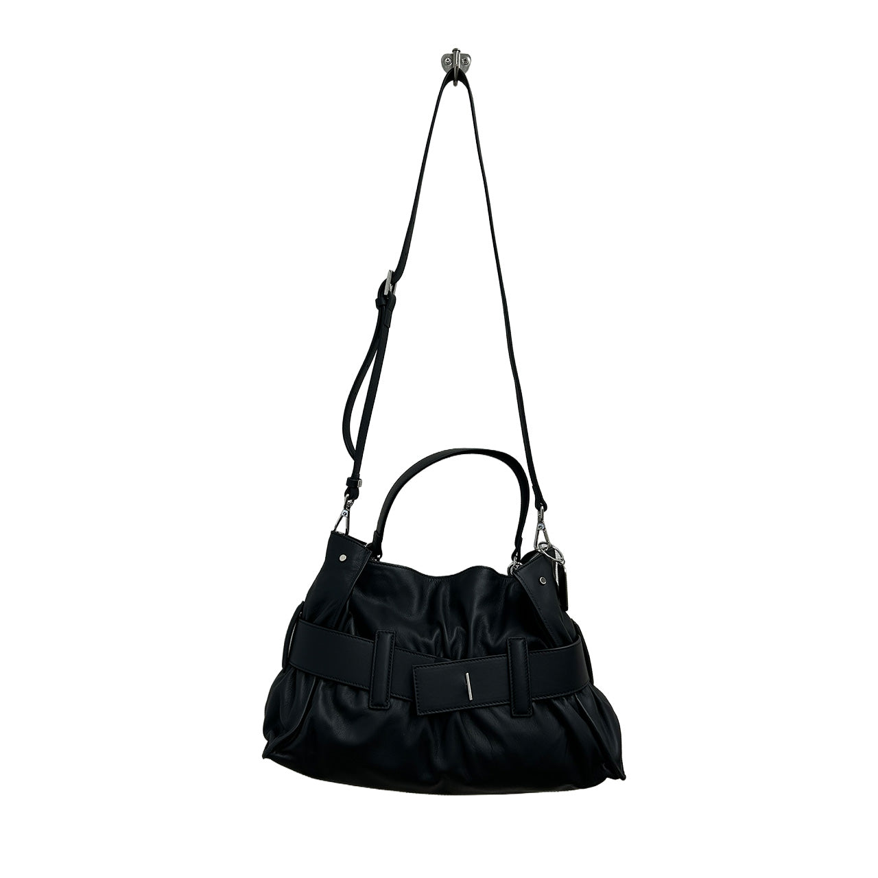 【ayane】ラムレザーハンドバック(ショルダー用ベルト付き)/826532