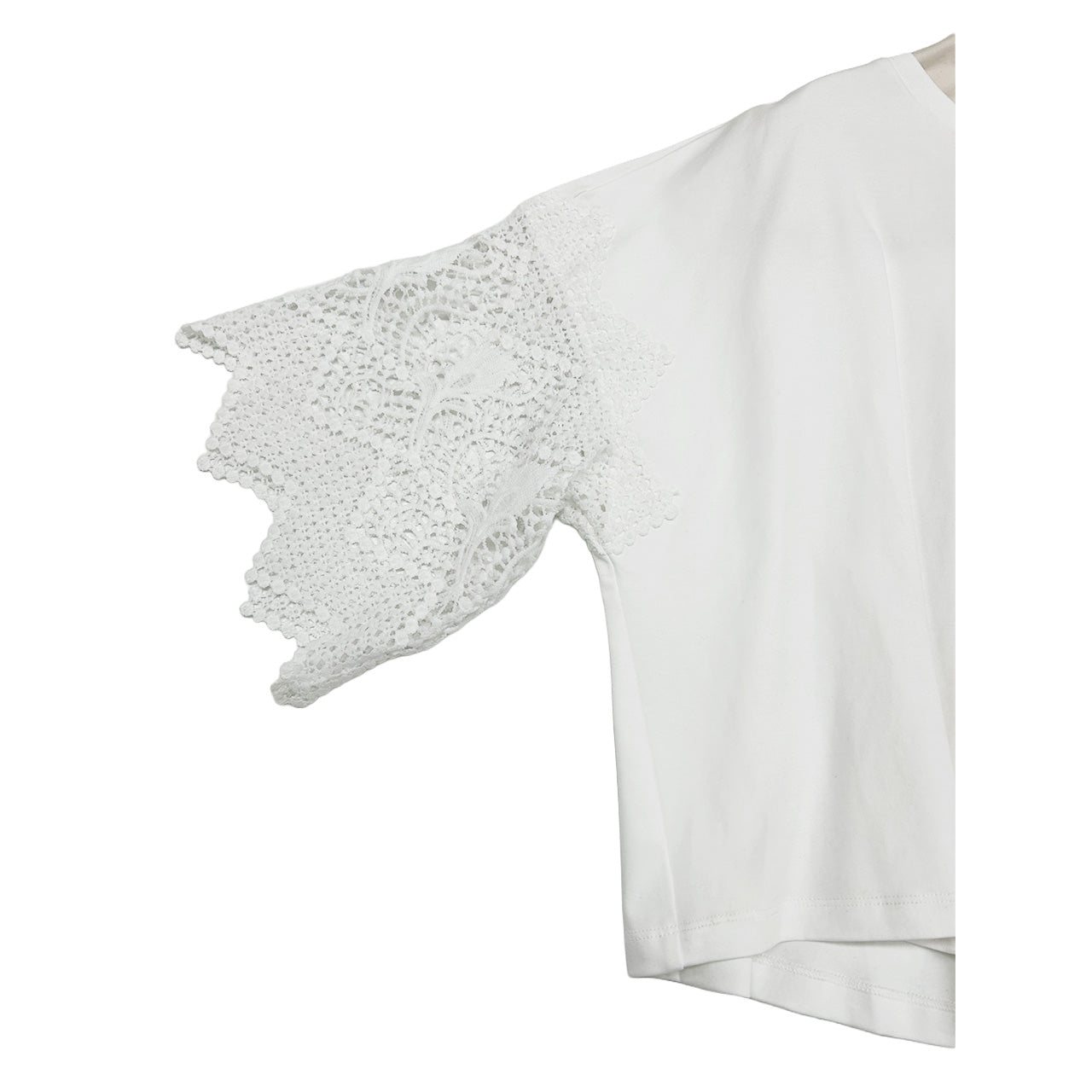 【ayane】袖レースTシャツ/836616