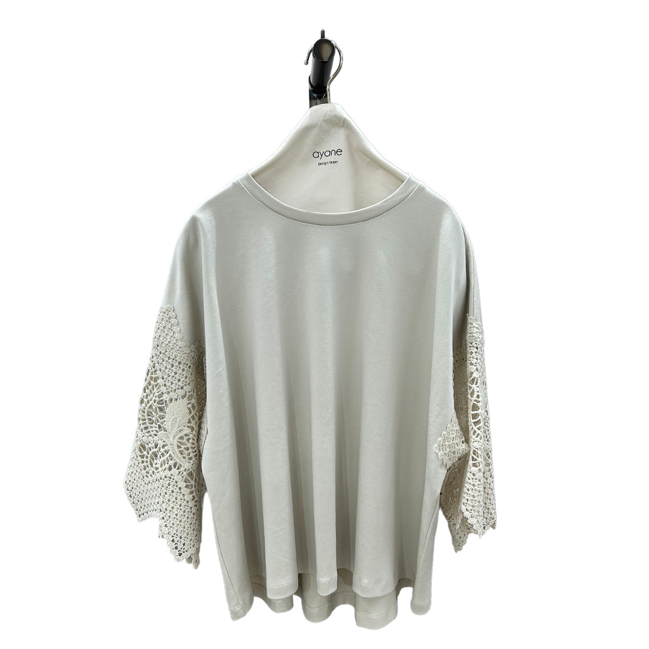 【ayane】袖レースTシャツ/836616