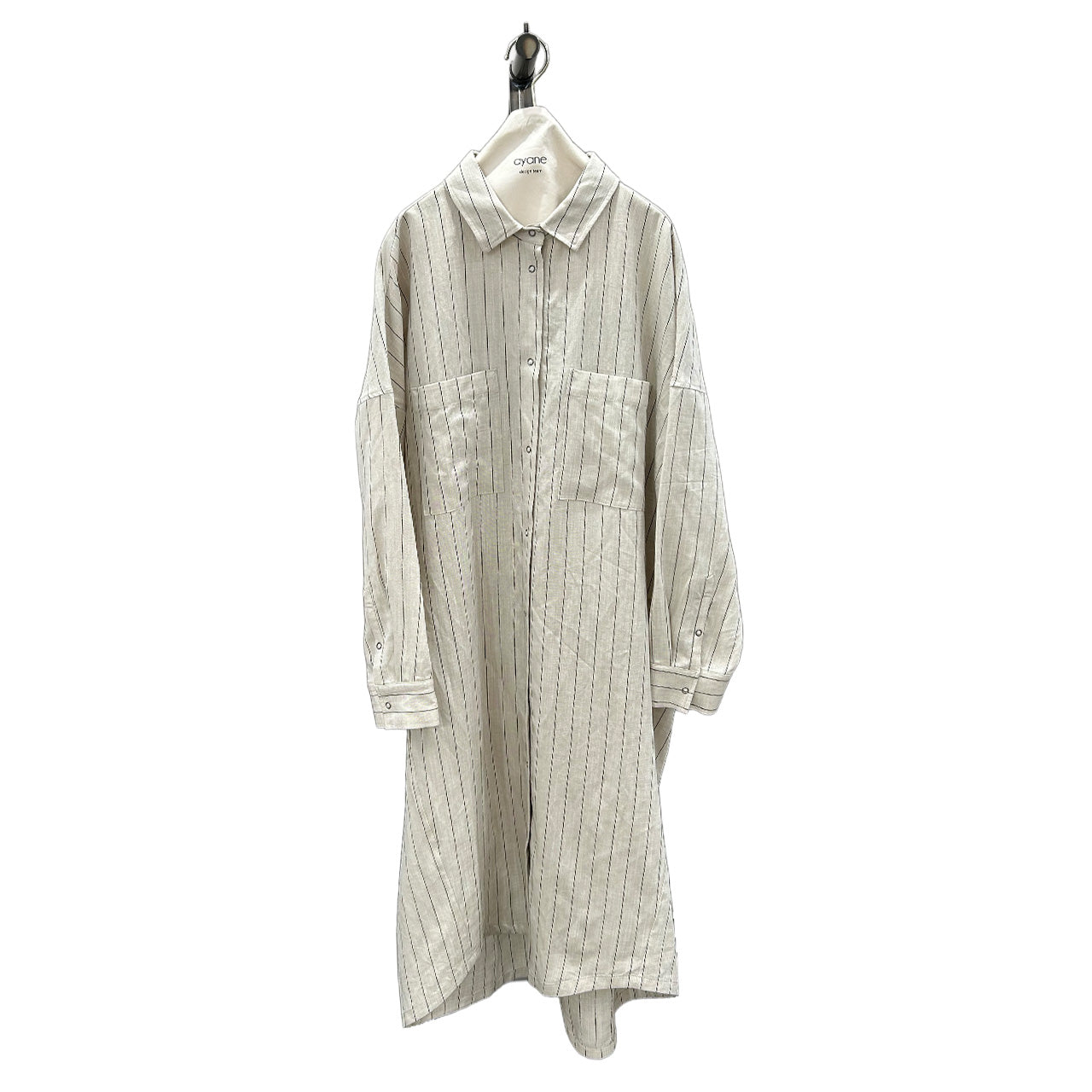 【ayane】ピンストライプロングシャツ/836618