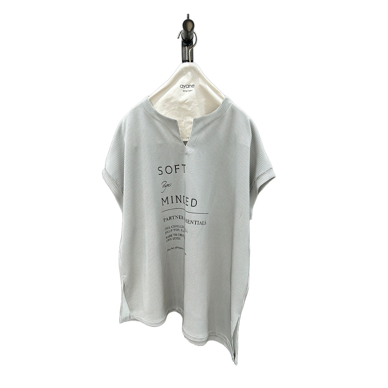 【ayane】アシンメトリーストライプTシャツ/836623