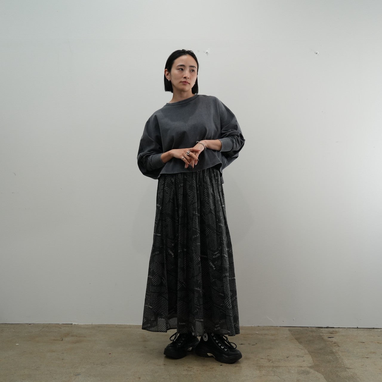 【RILATO】ピグメント加工クロップド丈ドルマンT/R25398