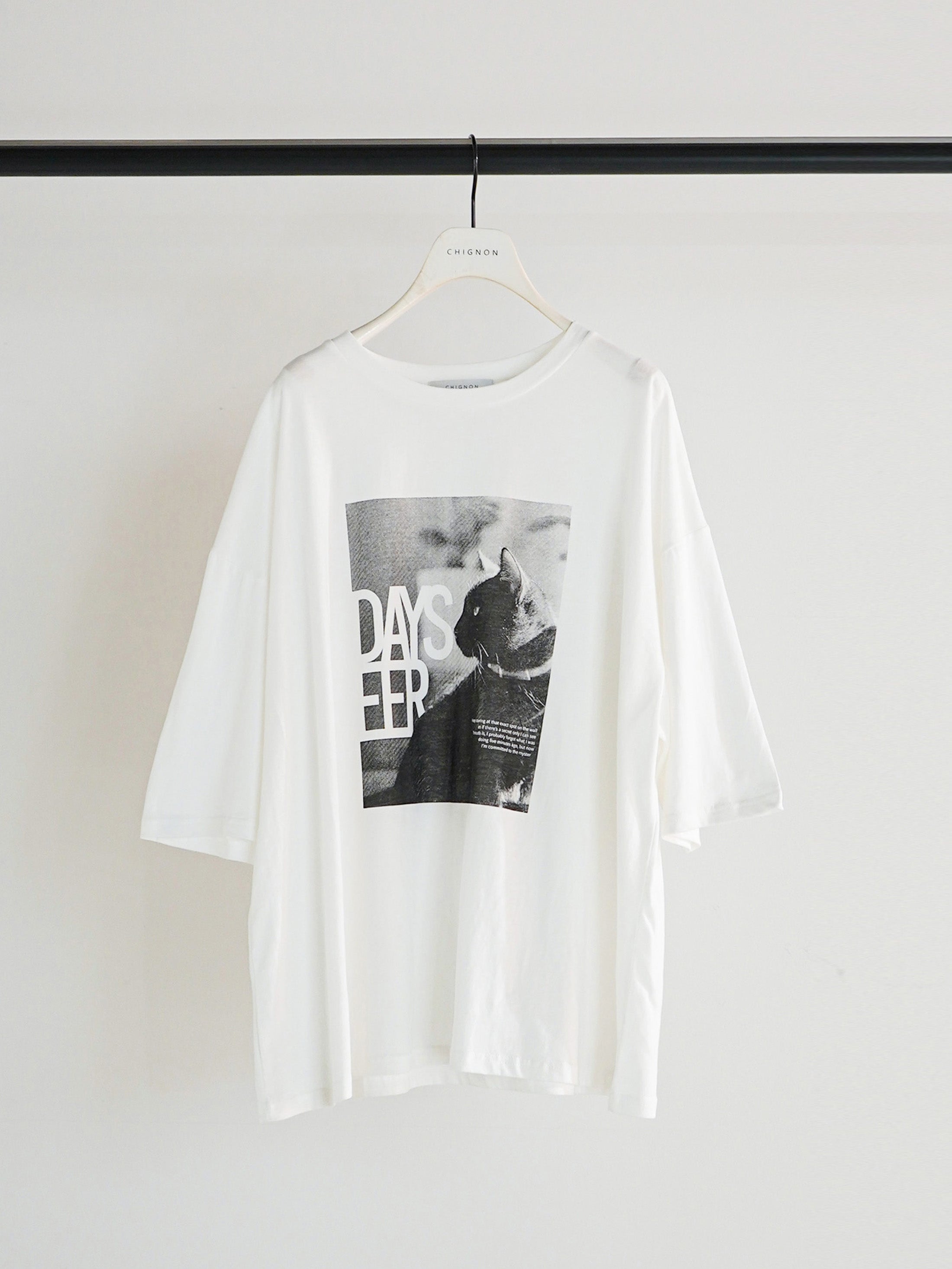 【CHIGNON】アニマルフォト”CAT”Tee/8461-101KK
