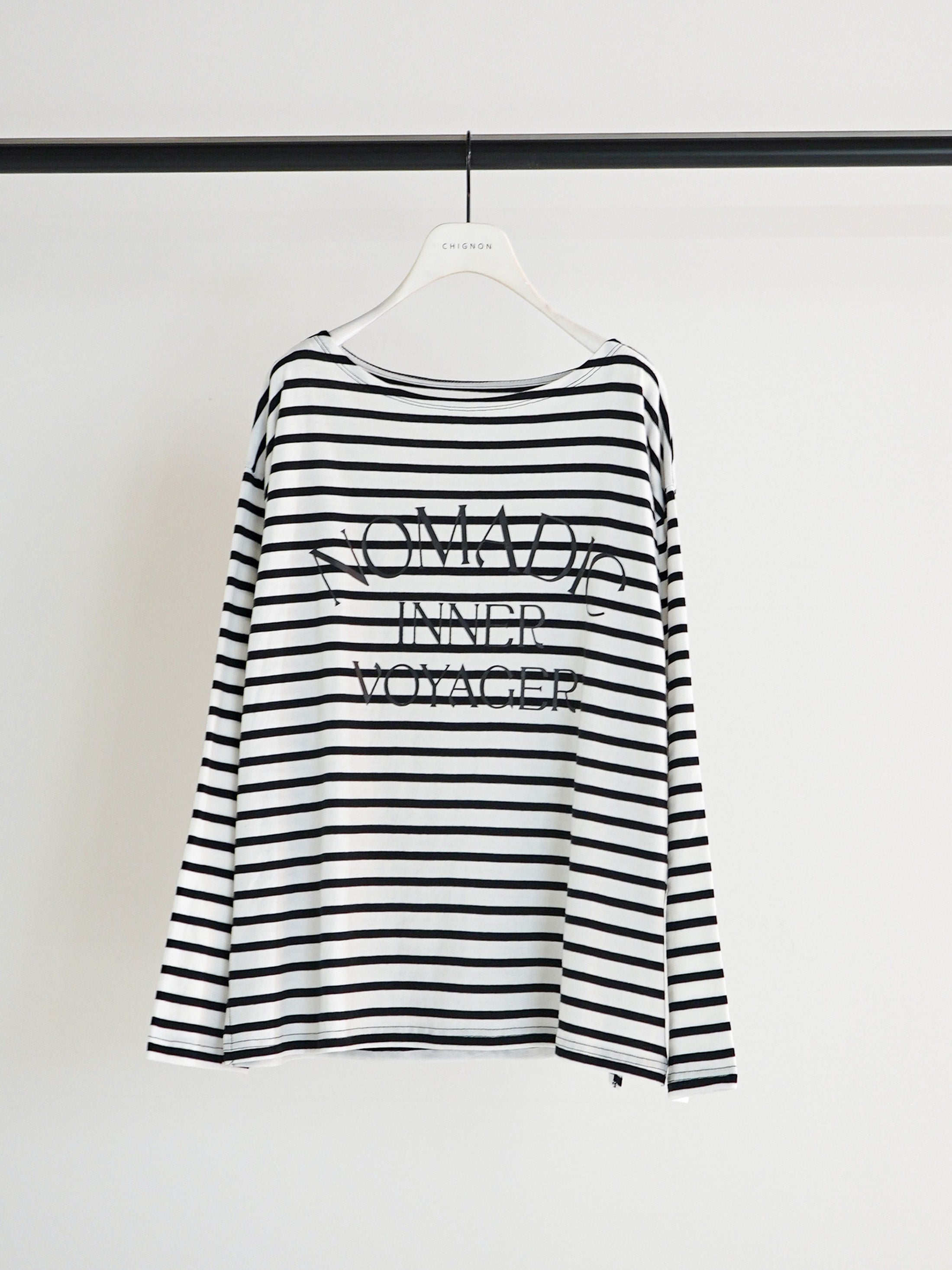 【CHIGNON】ボーダープリントロンTee/8461-104KK