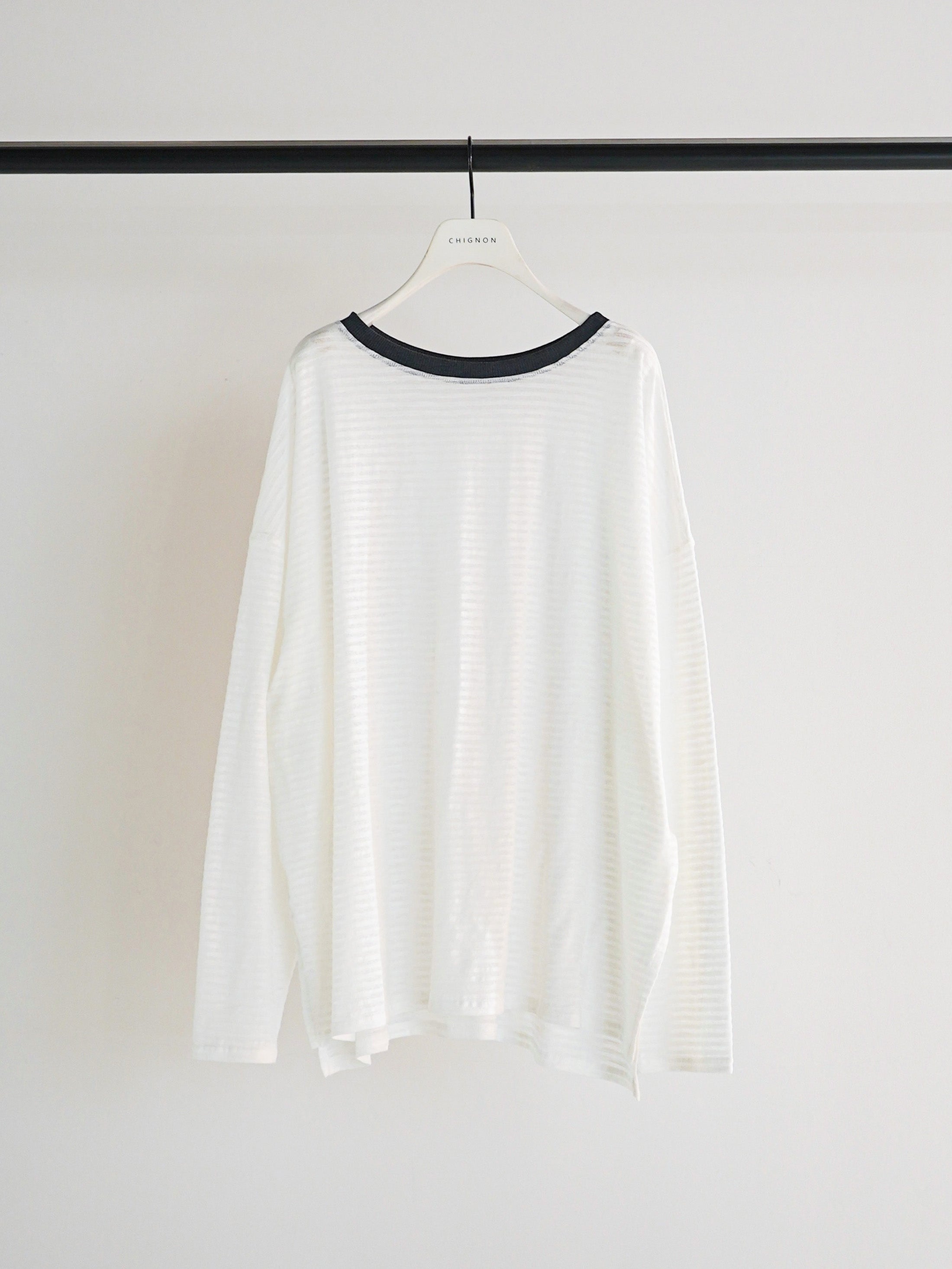 【CHIGNON】シアーボーダーTee/8461-107KK