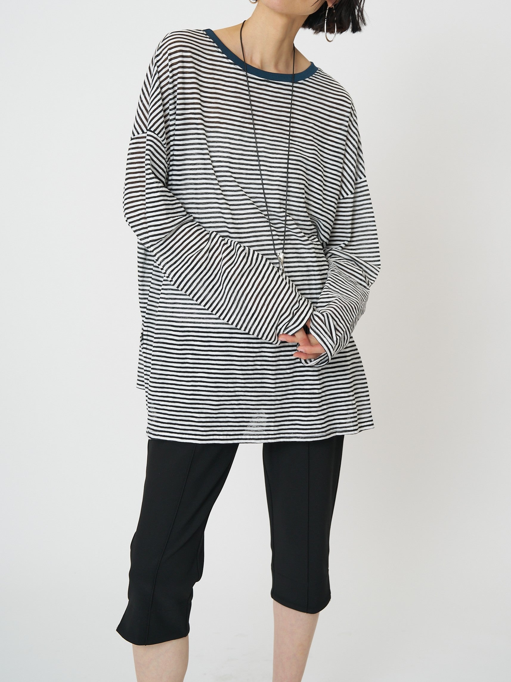 【CHIGNON】シアーボーダーTee/8461-107KK